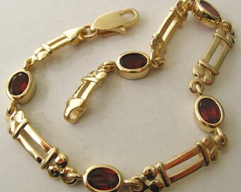 k Yellow Gold - Bolt Ring - BO2 3.10mm Oval Link Belcher Style Unisex Bracelet 21cm Length Genuine 375 9ct