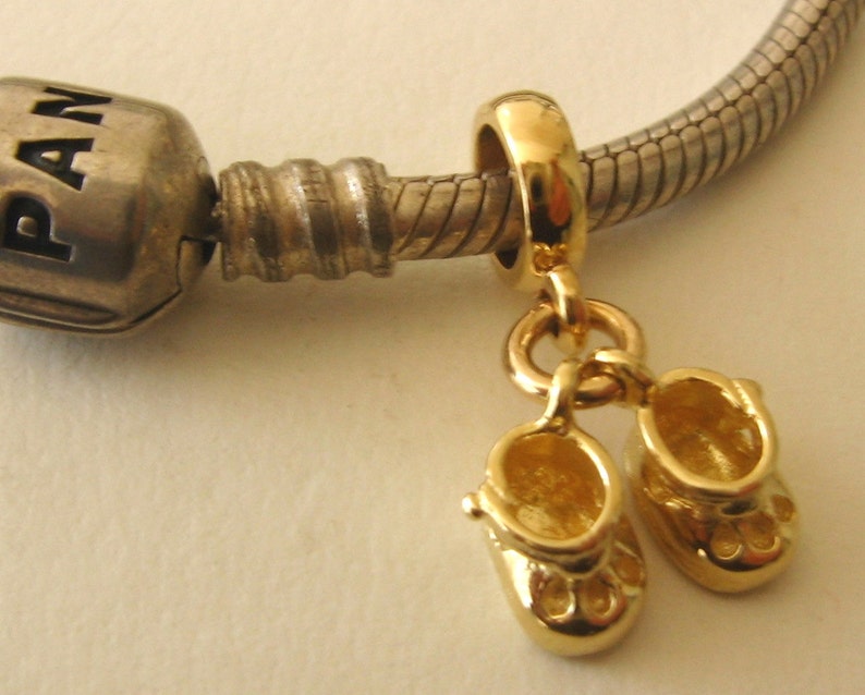 GENUINE SOLID 9K 9ct YELLOW GOLD CHARM HEART BEAD with 3D LOVE HEART DROP