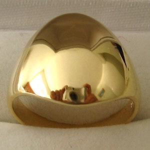Genuine SOLID 9ct YELLOW GOLD Wide Dome Ring