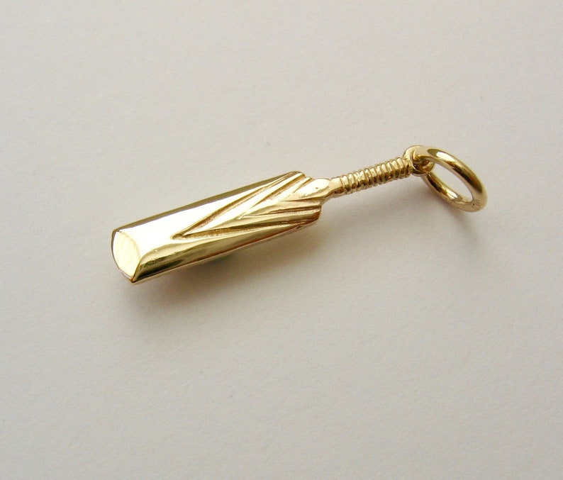Genuine SOLID 9ct YELLOW GOLD Cricket Bat Sport Charm Pendant Etsy UK