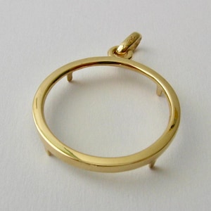 Genuine SOLID 9K 9ct Yellow GOLD FULL Sovereign Coin Holder Pendant