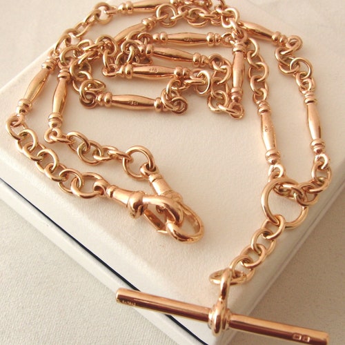 Genuine SOLID 9K 9ct Rose GOLD Albert 