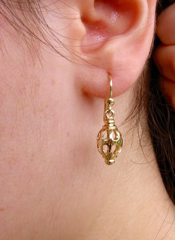 9ct gold filigree earrings sale