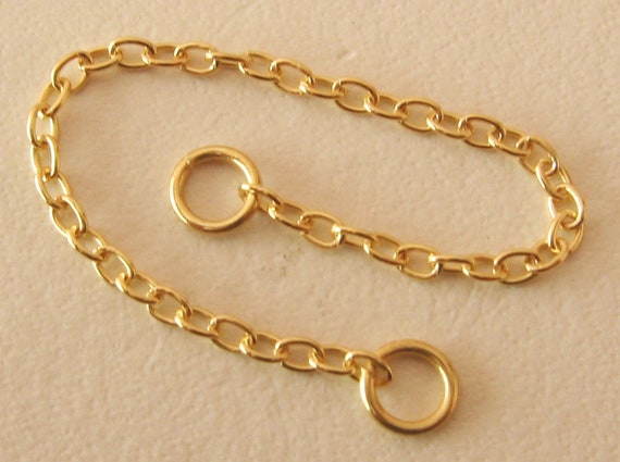 9ct gold safety chain for bracelet deals