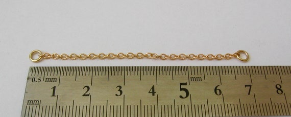 Genuine Solid 9K 9ct Yellow Gold Safety Chain for Padlock Clasp Bracelet