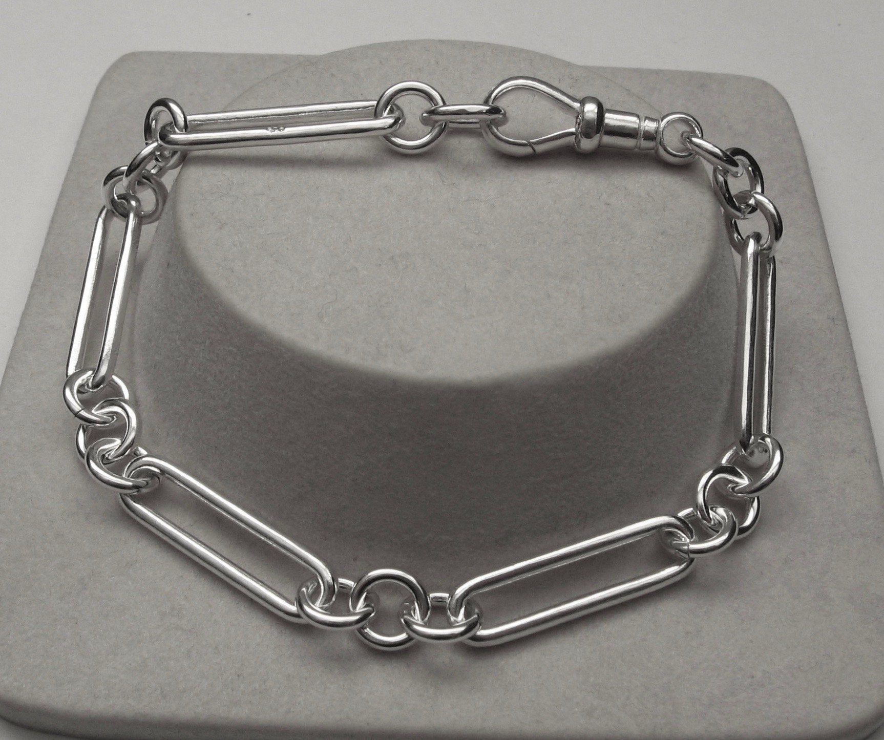 Sterling Silver Trombone Link Bracelet - Etsy
