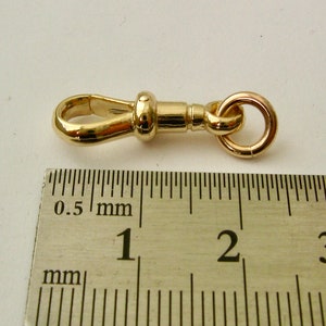 21 mm Genuine Solid 9K 9ct Yellow Gold Albert Clasp Dog Clip with JUMP RING