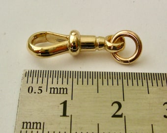 21 mm Genuine Solid 9K 9ct Yellow Gold Albert Clasp Dog Clip with JUMP RING