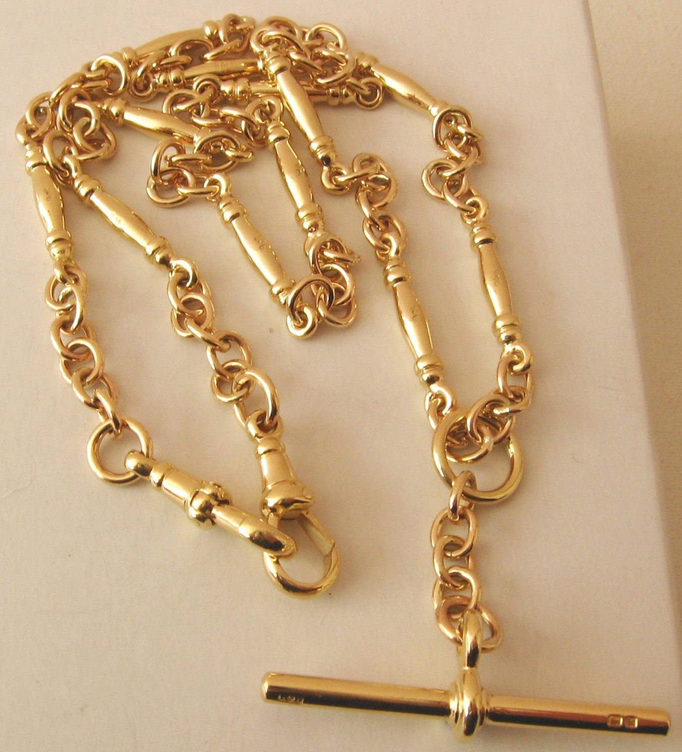 9ct Rose Gold Double Albert Watch Chain – Powells Jewellery