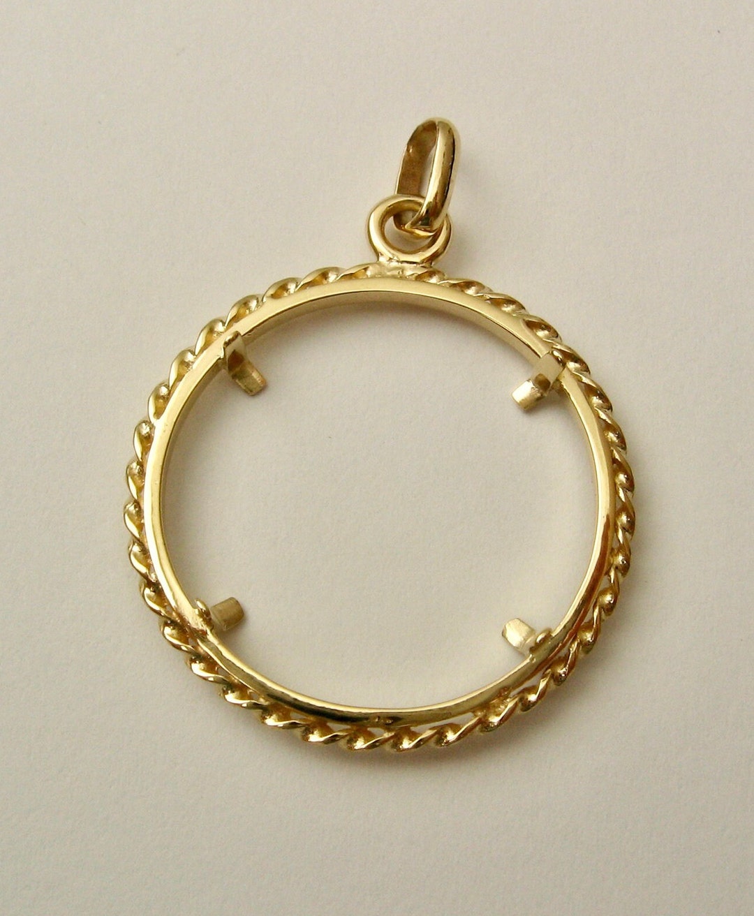 Genuine SOLID 9K 9ct YELLOW GOLD Half Sovereign Coin Holder Pendant - Etsy