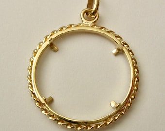 9ct Yellow Gold Half Sovereign Coin Plain Mount - Etsy UK
