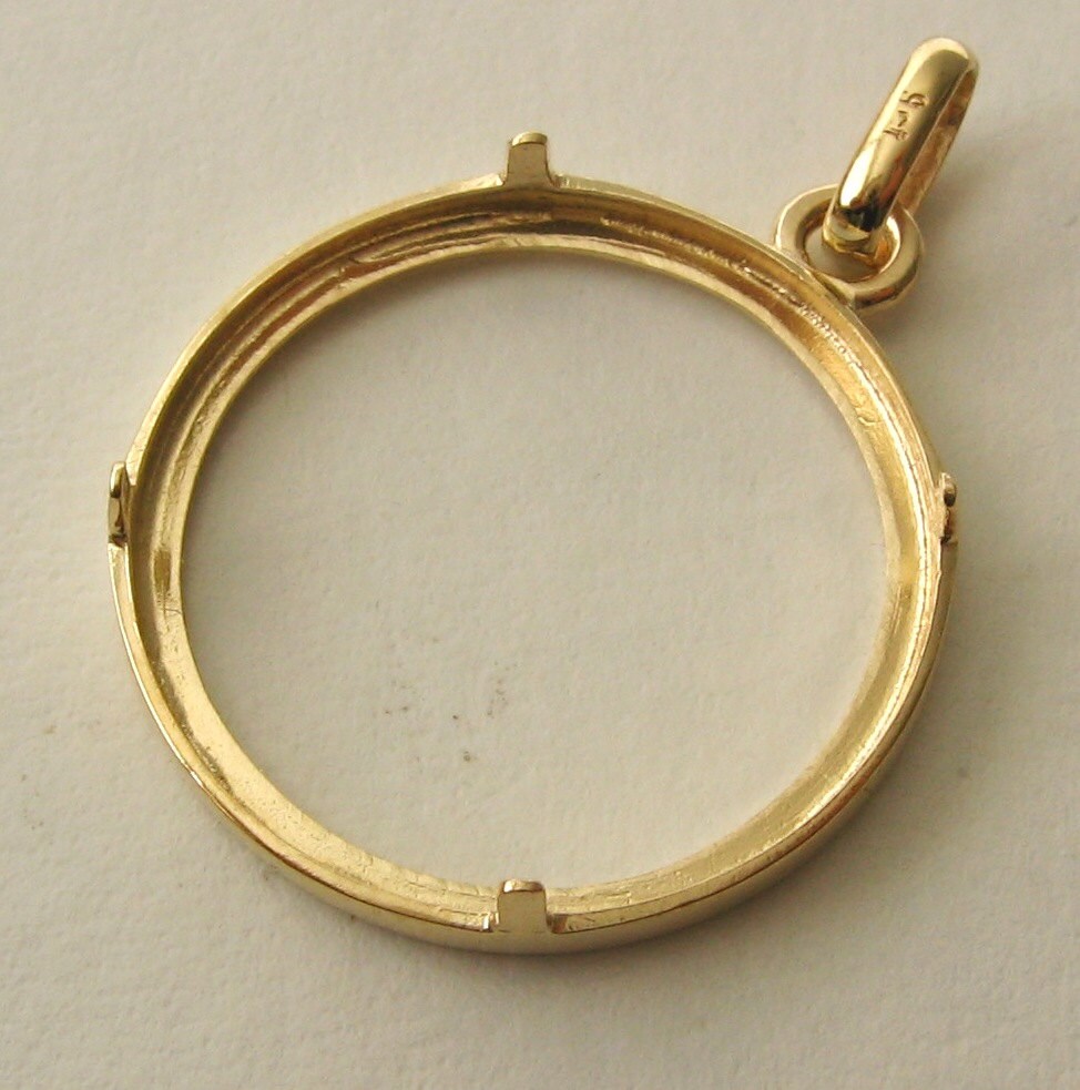 Genuine SOLID 9K 9ct Yellow GOLD FULL Sovereign Coin Holder Etsy