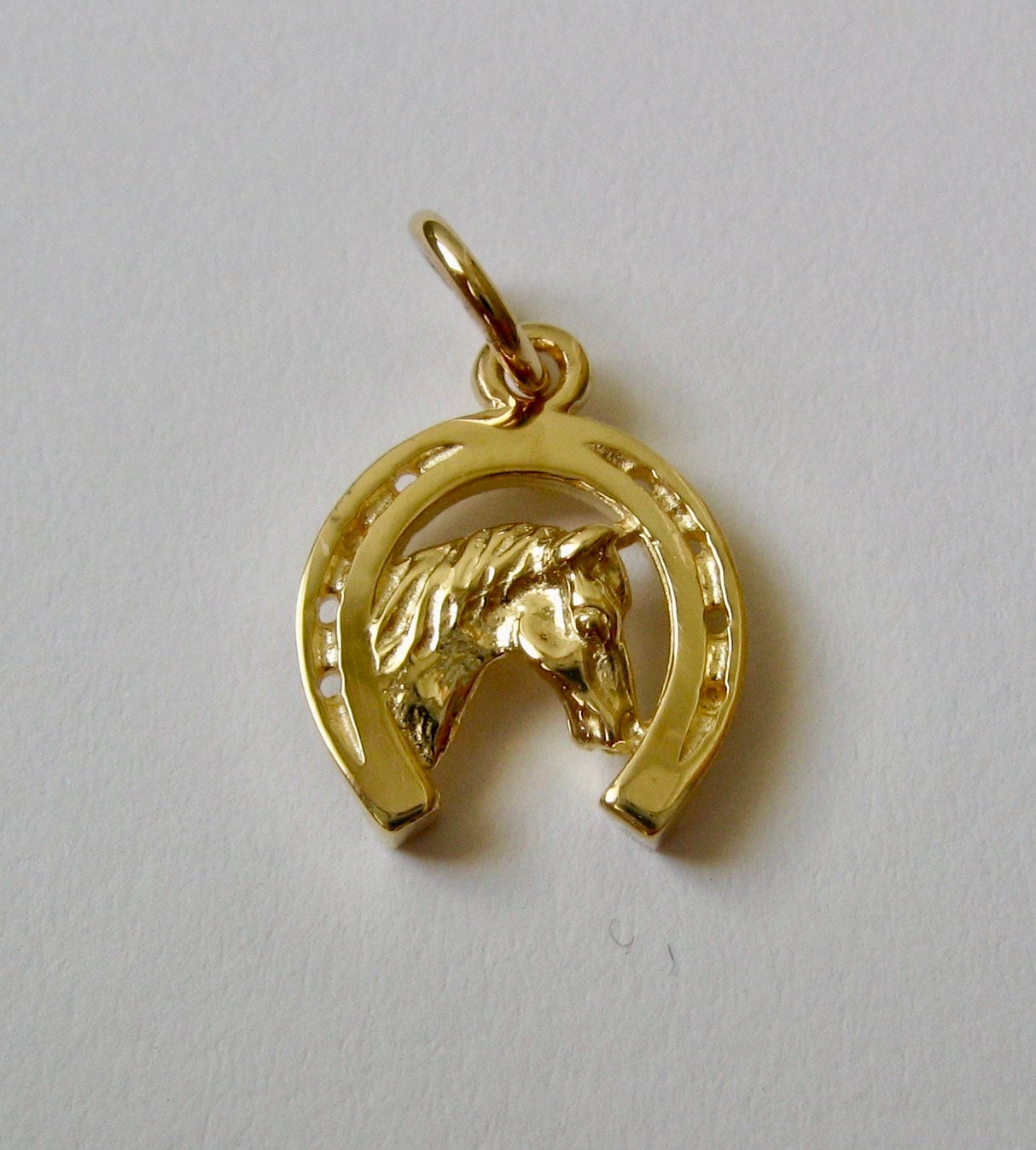 10pc horseshoe charm gold, good luck charms, lucky charms, horse