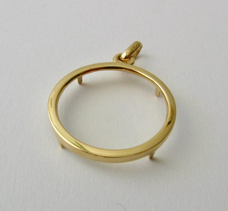 Genuine SOLID 9K 9ct Yellow GOLD HALF Sovereign Coin Holder Pendant - Etsy