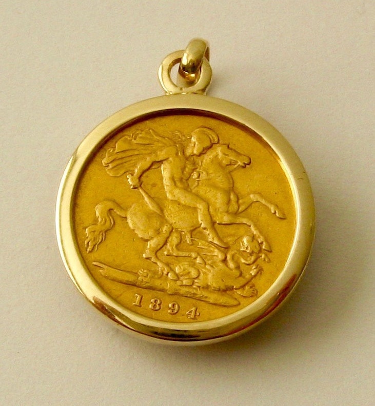 Genuine SOLID 9K 9ct Yellow GOLD HALF Sovereign Coin Holder Pendant - Etsy