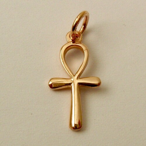 Genuine SOLID 9K 9ct Rose GOLD 3D Ankh 