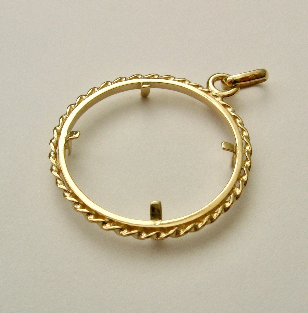 Genuine SOLID 9K 9ct YELLOW GOLD Full Sovereign Coin Holder Pendant genuine-solid-9k-9ct-yellow-gold-full-sovereign-coin-holder-pendant