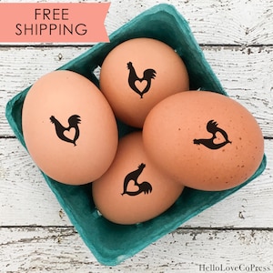 Chicken Egg Stamp, Chicken Heart Egg Stamp, Mini Egg Stamp, Farm Stamp, Coop Stamp, Wooden Rubber Stamp