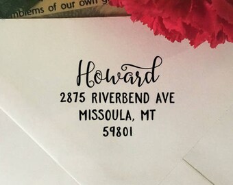 Address Stamp, Custom Return Address Stamp, Self-Inking Stamp, Wooden Stamp, Rubber Stamp, Personalized Address Stamp, Wedding Address Stamp