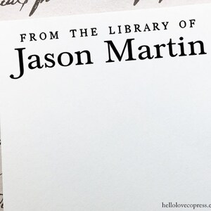 From The Library Of Stamp, Custom Book Stamp, Classroom Teacher Stamp, Book Name Stamp, Ex Libris, Wooden Rubber Stamp, Gift for Readers