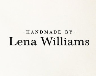 Personalized 'Handmade By' Rubber Stamp, Business Stamp, Eco Friendly
