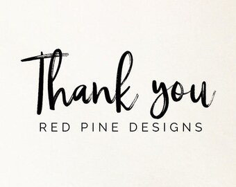 Thank You Business Stamp, Etsy Shop Stamp, Thank You For Your Order Stamp, Personalized Business Stamp, Rubber Stamp, Wooden or Self Inking