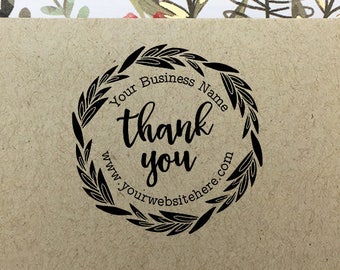 Personalized Business Thank You Stamp, Custom Rubber Stamp