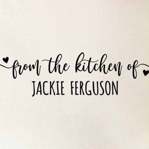 From the Kitchen of Stamp Custom Kitchen Stamp Self Inking Etsy