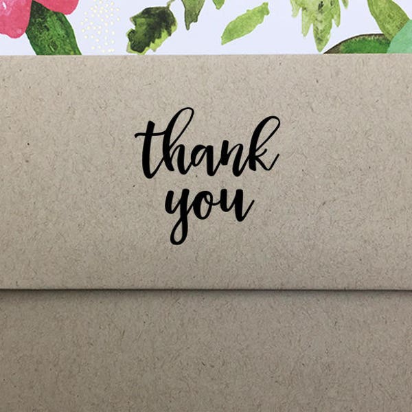 Thank You Stamp, Packaging Stamp, Thank You Stamp for Etsy Sellers, Shop Owners Stamp, Modern Thank You Stamp, Wooden or Self Inking Stamp