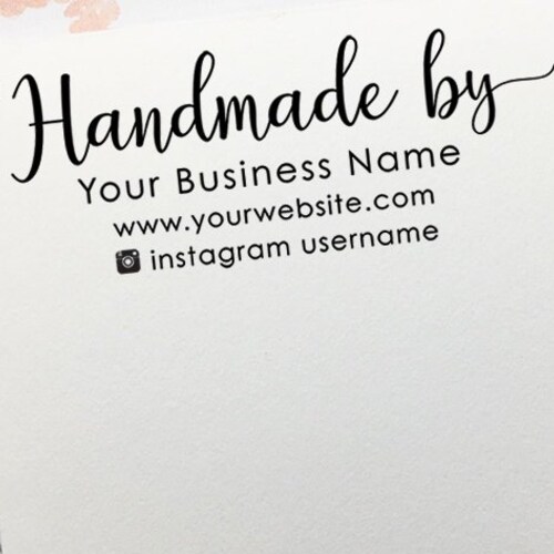 Custom Handmade by Stamp Personalized Business Stamp Shop Etsy