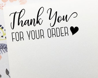 Thank You For Your Order Stamp, Eco-Friendly Business Packaging Stamp