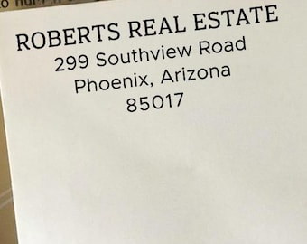 Custom Business Address Stamp, Personalized Return Address, Self Inking or Wooden