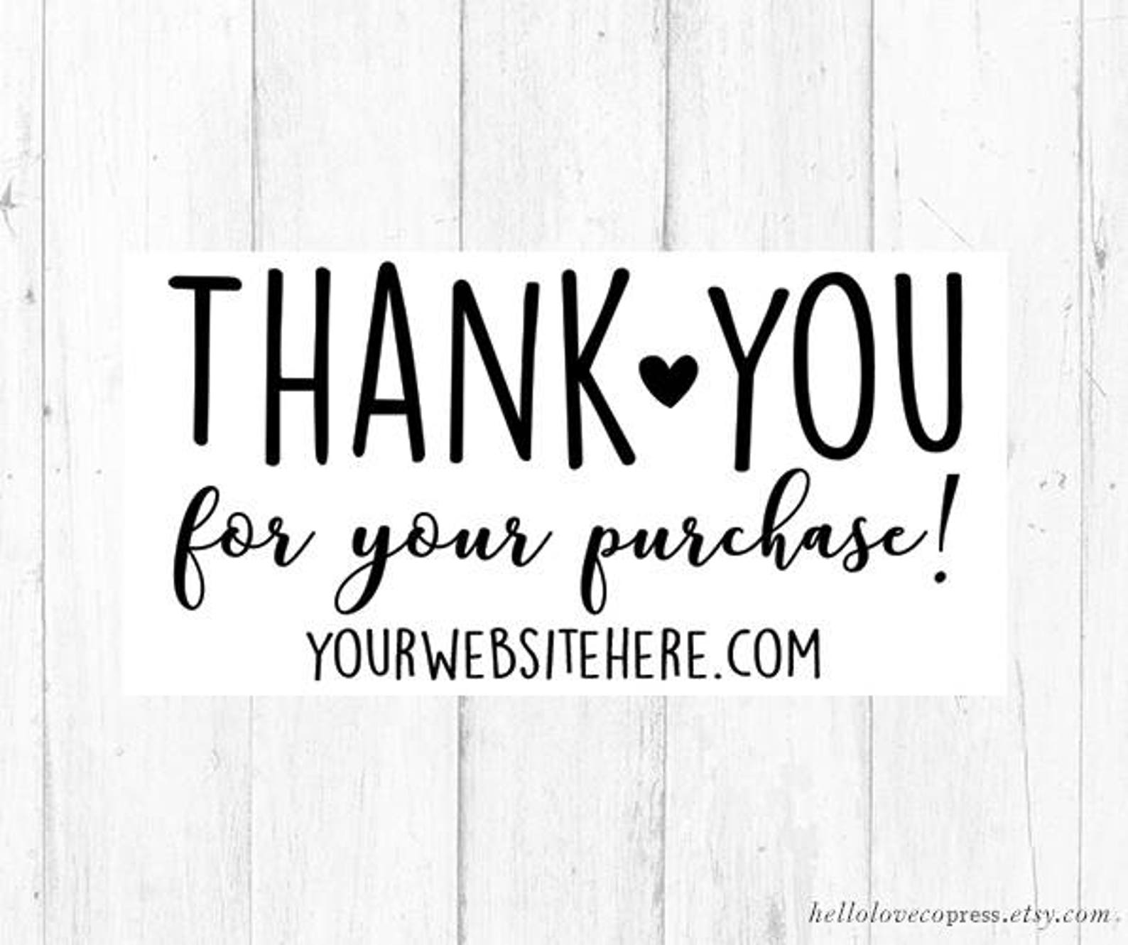 Thank You for Your Purchase Stamp Etsy Shop Stamp With - Etsy
