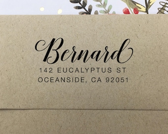 Custom Return Address Stamp: Self-Inking or Wooden, Personalized Family Name