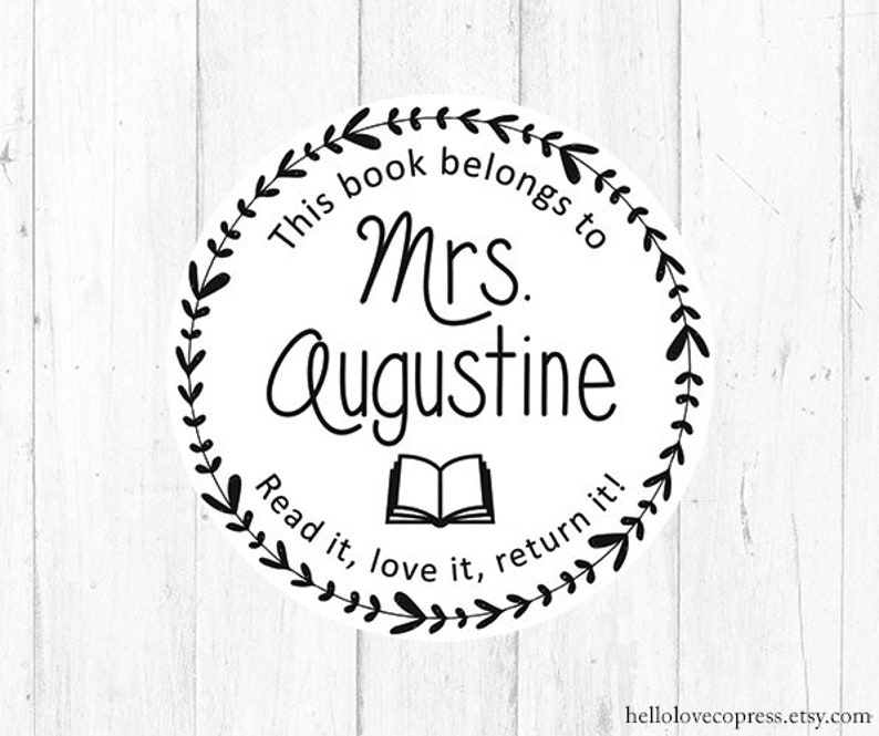 This Book Belongs To Stamp, Read it, Love it, Return it Stamp, Teacher Name Stamp, Wooden or Self Inking Stamp, Classroom Book Stamp Gift image 4