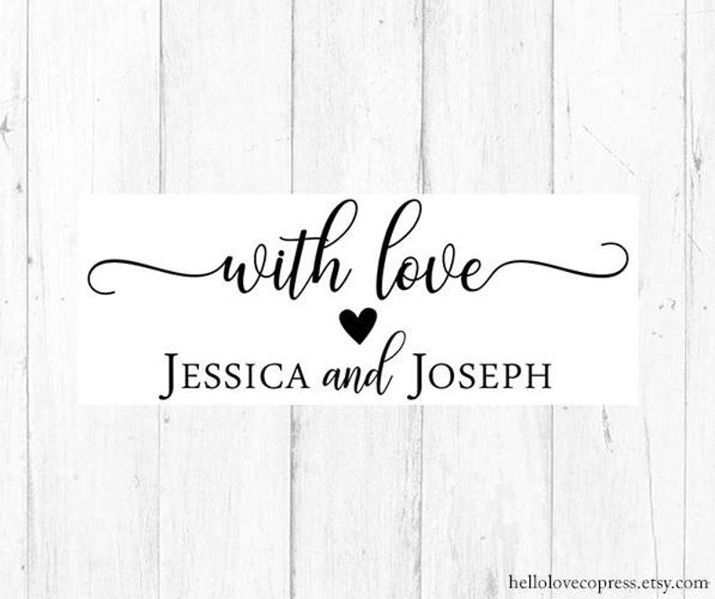 Personalized With Love Stamp Custom Wedding Stamp Wooden or Etsy