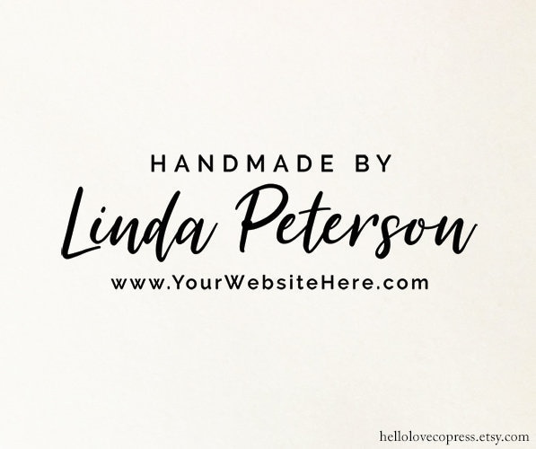 Personalized Handmade by Stamp Etsy Shop Stamp Custom Etsy