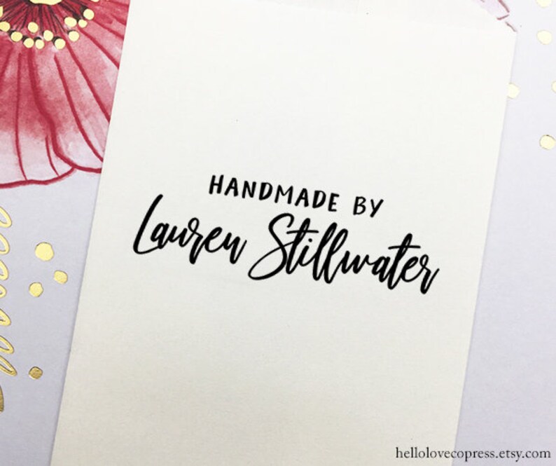 Custom Handmade by Stamp Personalized Name Stamp Etsy Shop Etsy UK