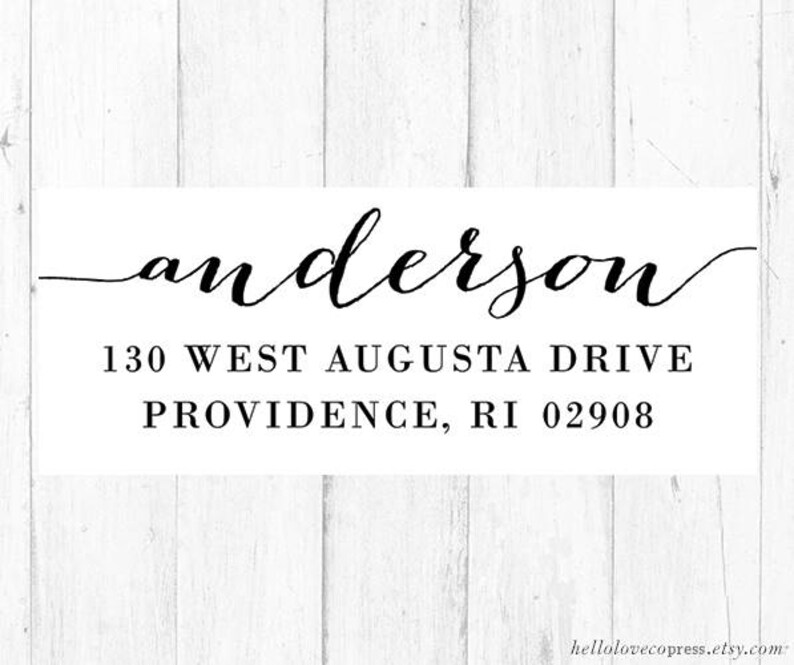 Custom Return Address Stamp Self Inking Stamp Wooden Rubber Etsy