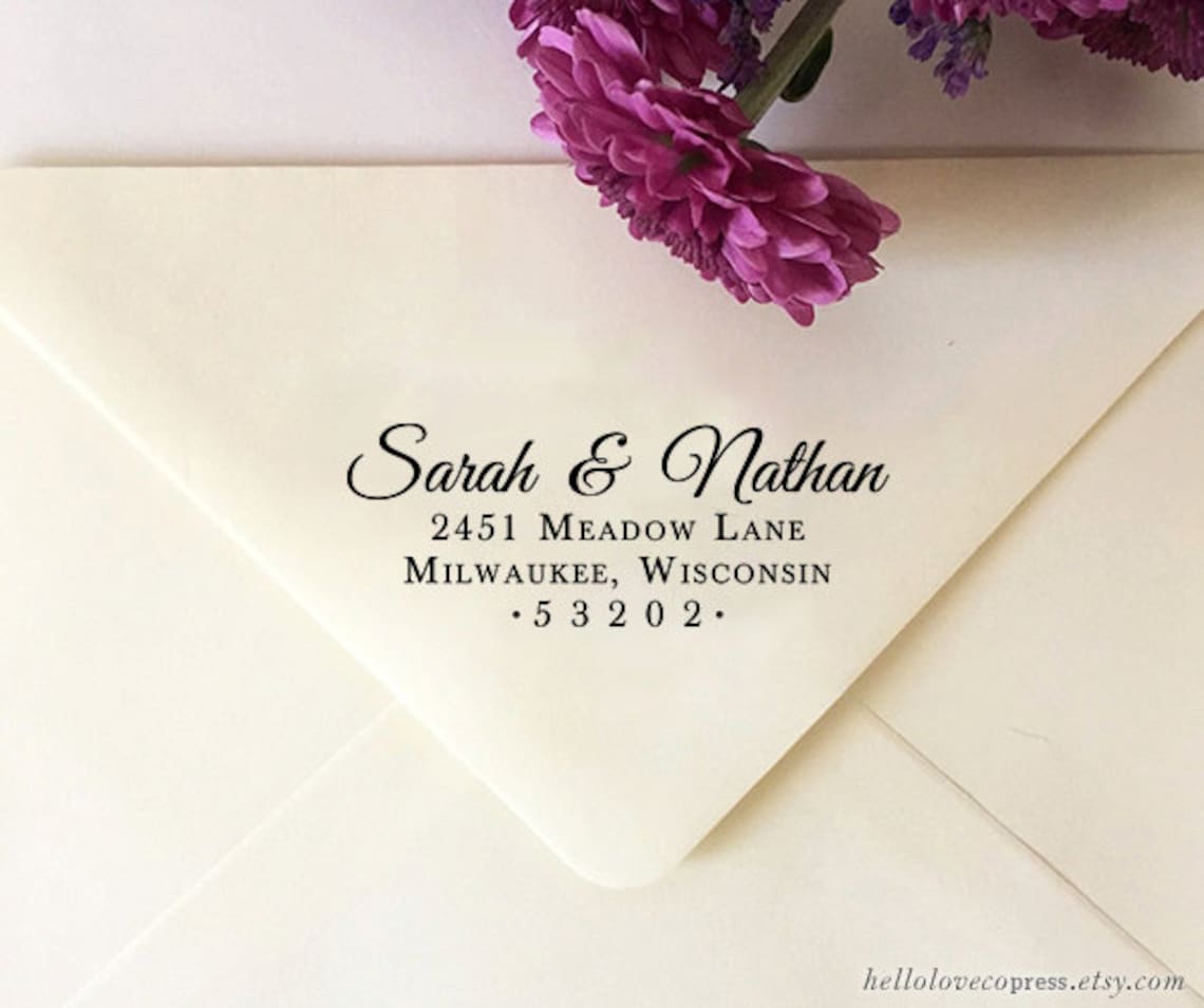Return Address Stamp Self Inking Return Address Stamp Custom | Etsy