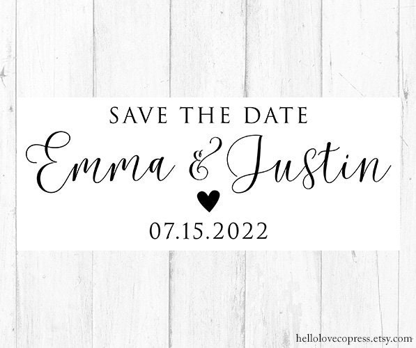 Save the Date Personalized Wedding Stamp Custom Wedding Stamp Etsy