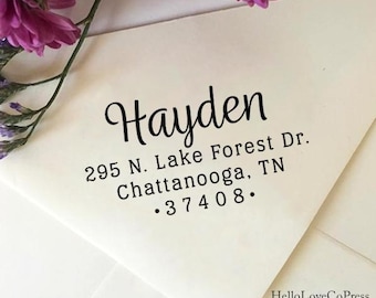 Personalized Return Address Stamp: Self-Inking or Wood Block