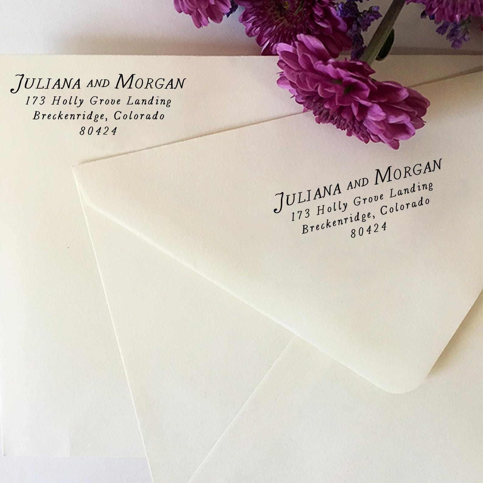 Personalized Return Address Stamp, wooden with no handle