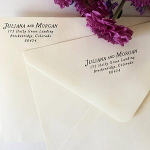 Personalized Return Address Stamp, Self-Inking or Wooden, Wedding, Housewarming Gift