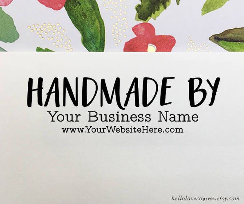 Personalized Name Stamp Crafter Stamp Custom Handmade By Wood Stamp Handmade By Stamp Etsy Stamp with Website Business Name Stamp