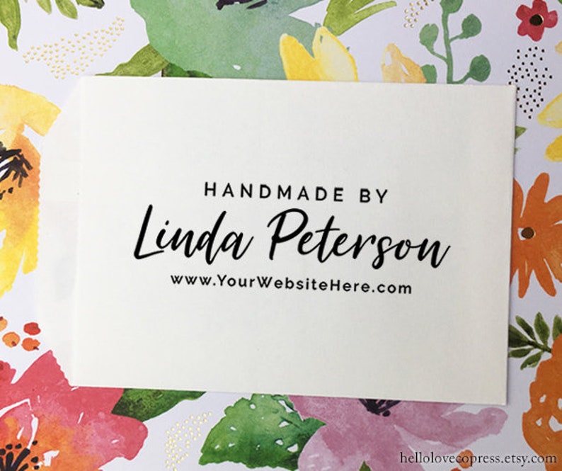 Personalized Handmade by Stamp Etsy Shop Stamp Custom Etsy