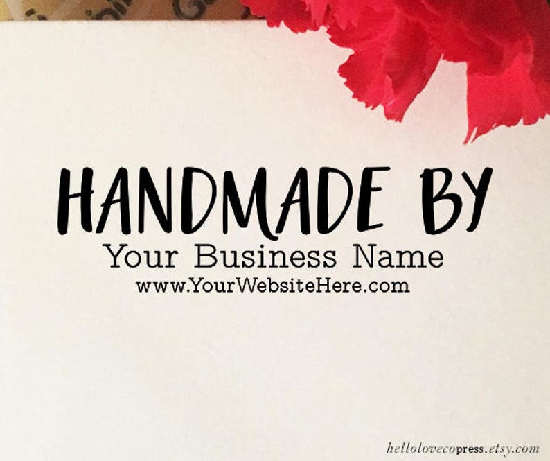 Personalized Name Stamp Crafter Stamp Custom Handmade By Wood Stamp Handmade By Stamp Etsy Stamp with Website Business Name Stamp
