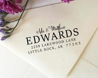 Custom Return Address Stamp, Self-Inking or Wooden