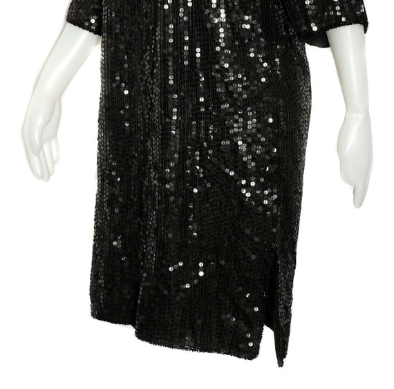 Vintage Retro 1960s Style Black Sequin Little Bla… - image 7