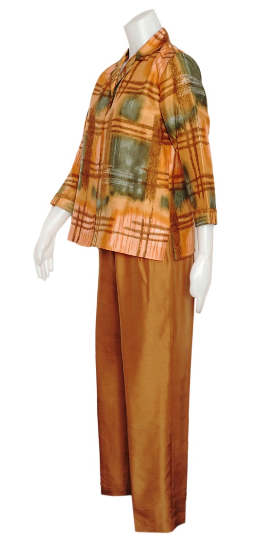 Vintage, Retro 1960s Look, 2 Piece 100% Silk Blou… - image 5